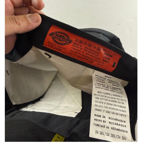 Dickies Workwear Black Cargo Pants - 34x39 - New with Tags - Picture 11 of 11
